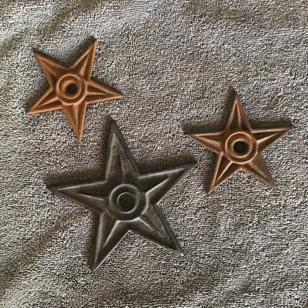 Cast iron stars home decor